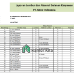 Table 3 Contoh Laporan Lembur Bulanan Karyawan