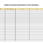 FORM KUNJUNGAN KARYAWAN PT XXX INDONESIA