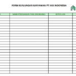 Form Absensi Kunjungan Karyawan