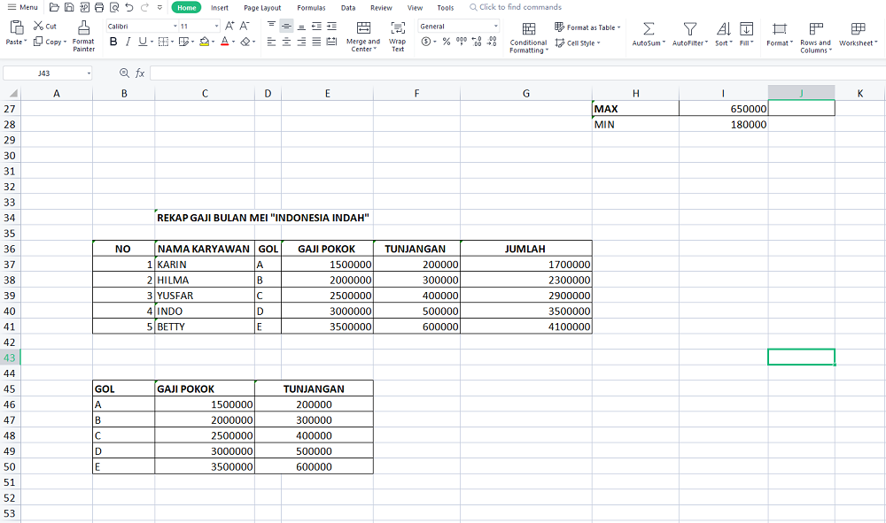 Penggunaan Rumus Vlookup