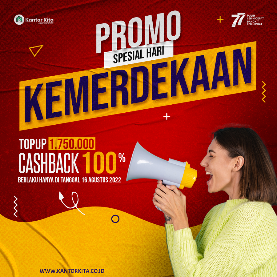 Augustus Mendadak Cashback 100% Layanan Kantor Kita