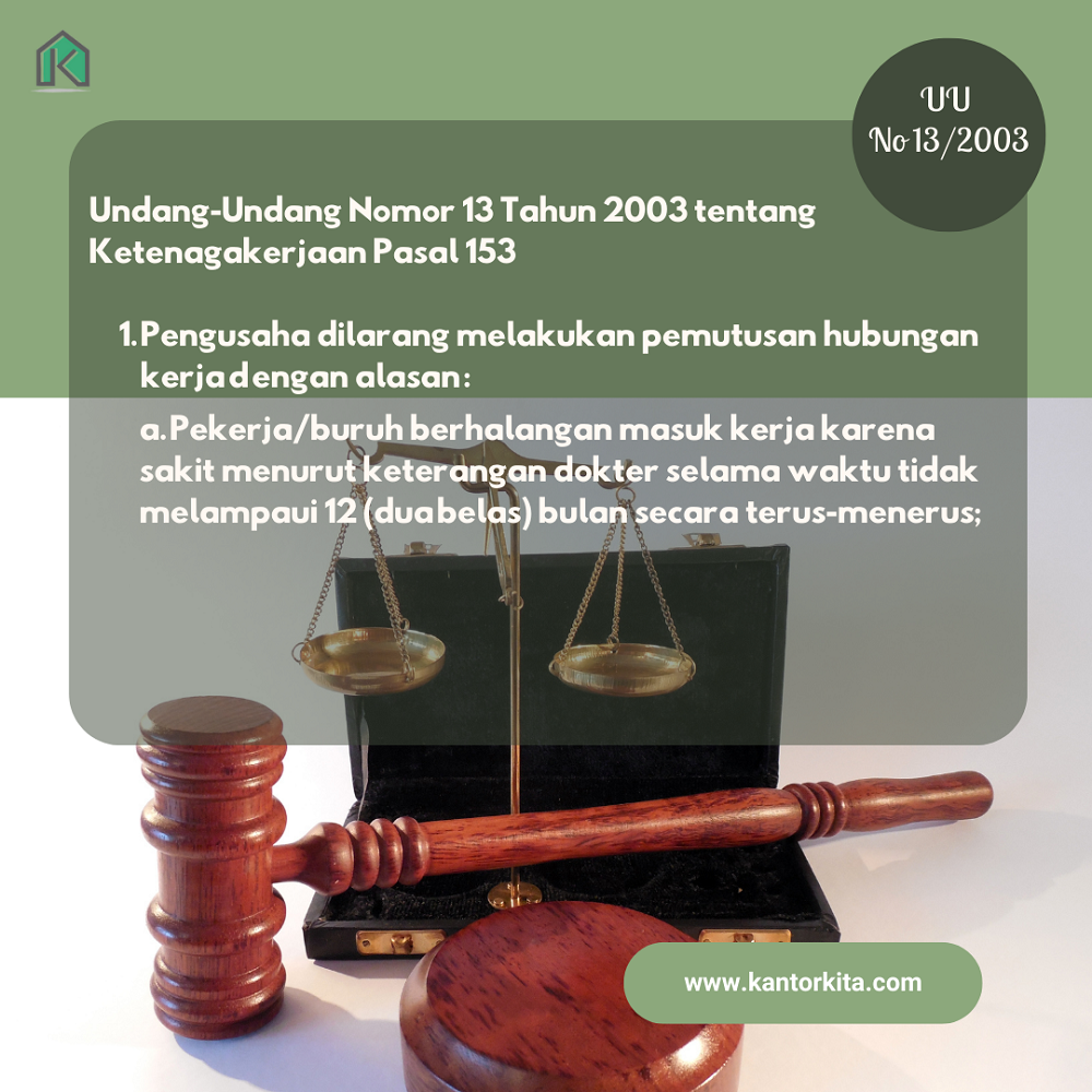 Aturan Cuti Sakit Karyawan UU No 13 Tahun 2003 Pasal 93 Tentang Ketenagakerjaan