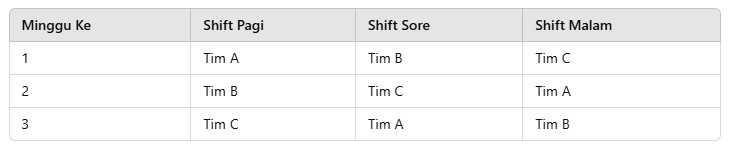 Jadwal Kerja Shift