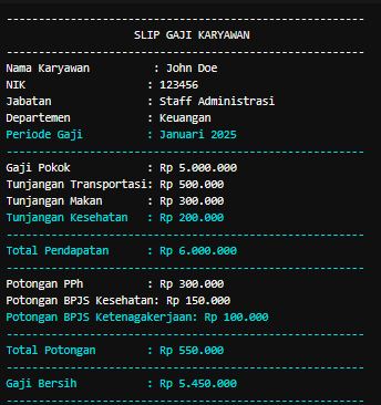 Slip Gaji Karyawan