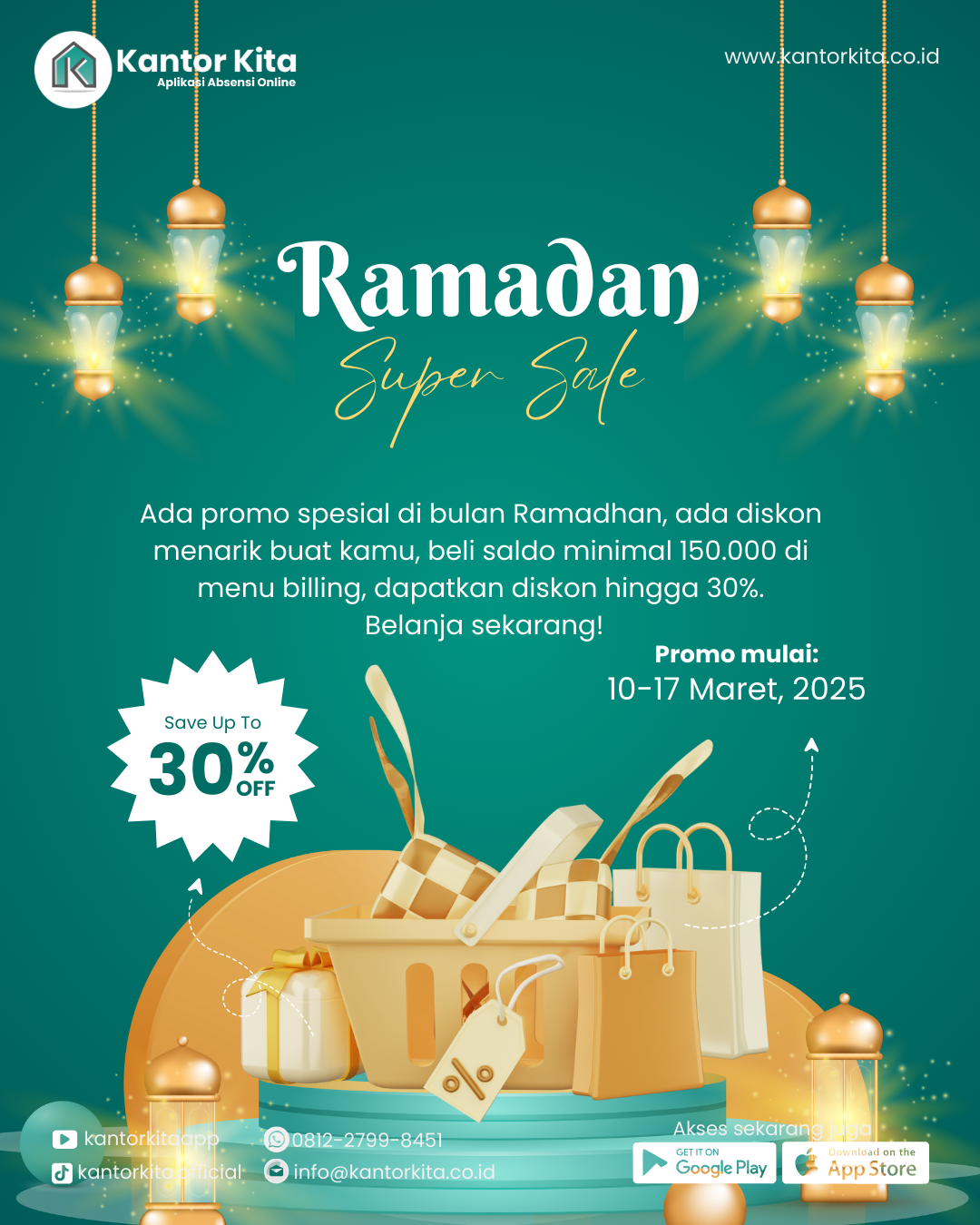 Rayakan Ramadhan dengan Diskon 30% dari Kantor Kita!